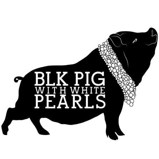 Black Pig With White Pearls